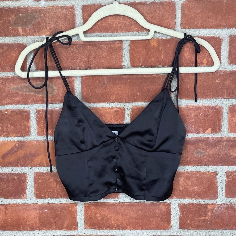 Urban Outfitters black bustier crop top